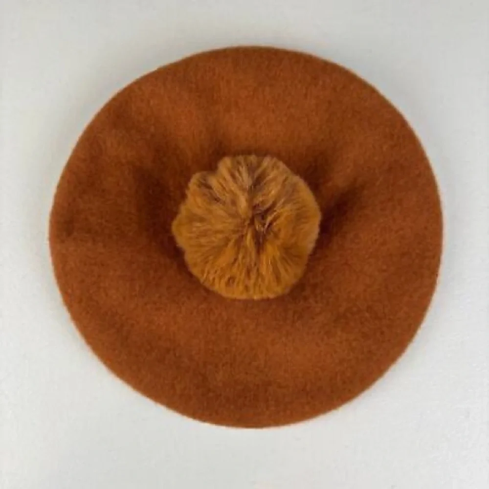 Madewell Pom-Pom Beret Color Golden Pecan